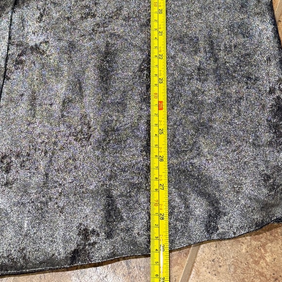Peter Cohen Rocker Silver Velvety Foil Blazer Topper XL Layering Career Holiday - Picture 6 of 15